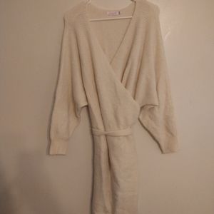 Dolma Wrap Sweater Dress xxl 2xl egret cream